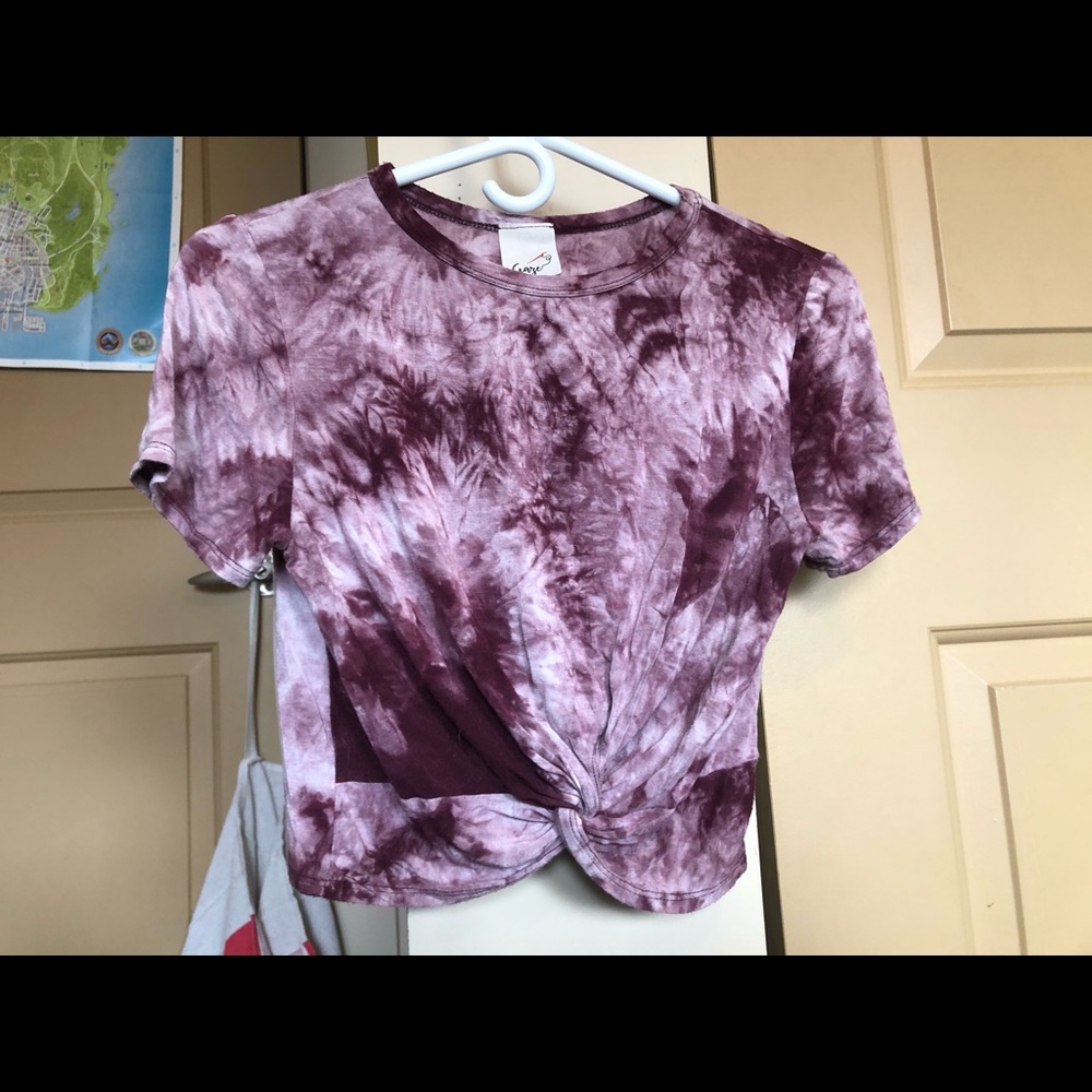 Cropped tie dye tee